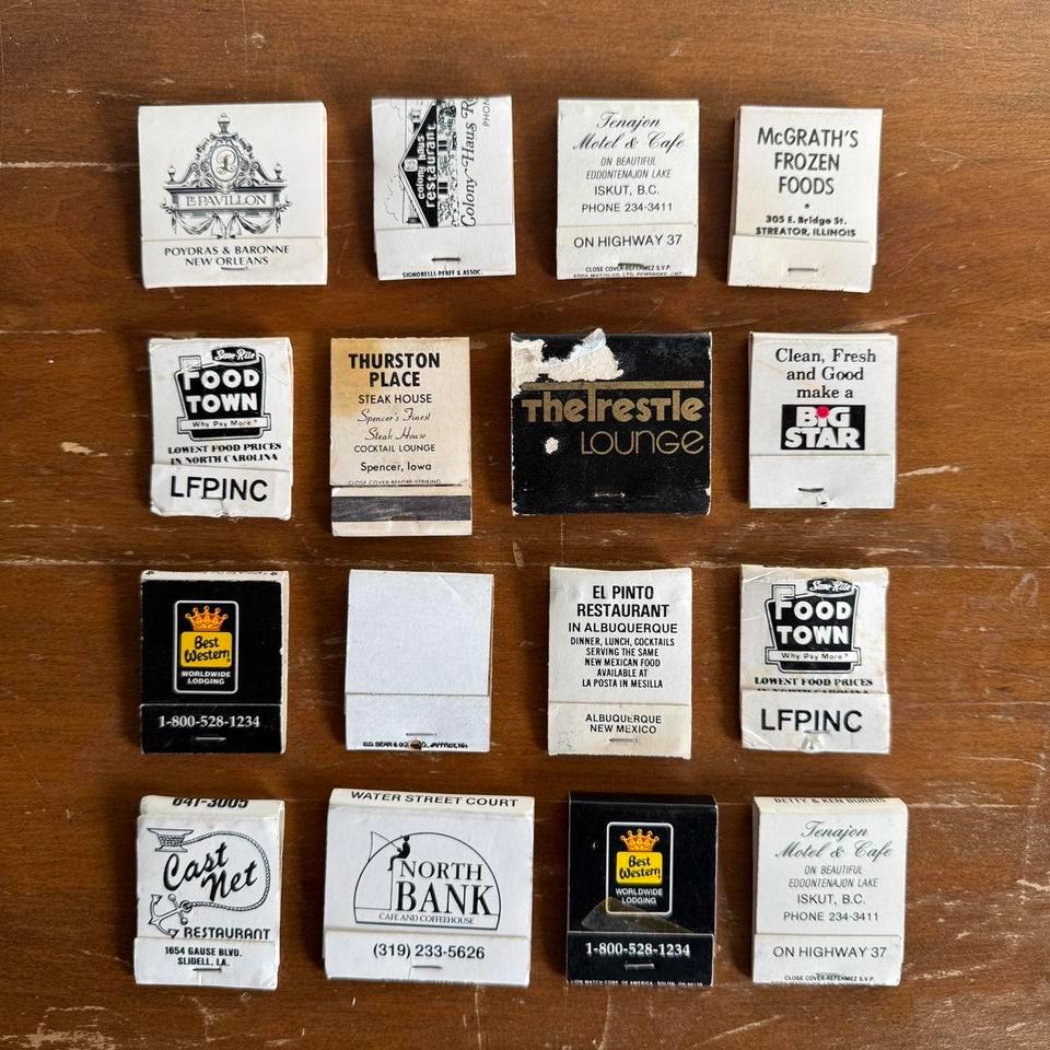 Vintage Matchbook Collection In Yellow 8ca3 2