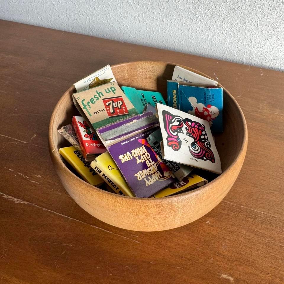 Vintage Matchbook Collection In Wooden 8990