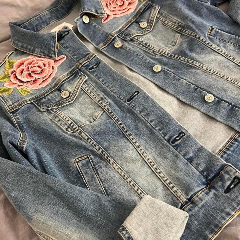 Blue Denim Jacket With Pink 51af 2