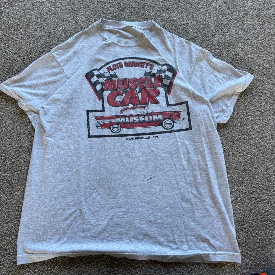 Grey Vintage Muscle Car Tee Cf42