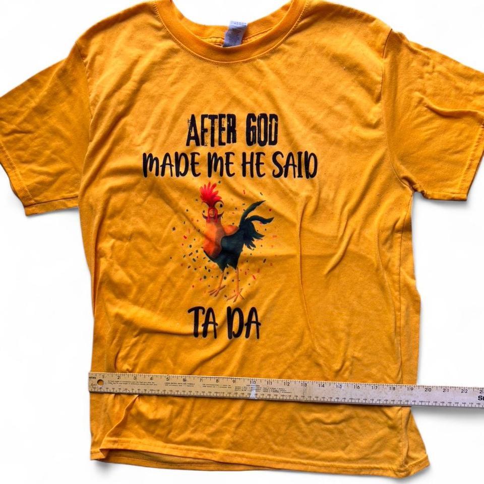 Funny Yellow Rooster Tee Size E969 2