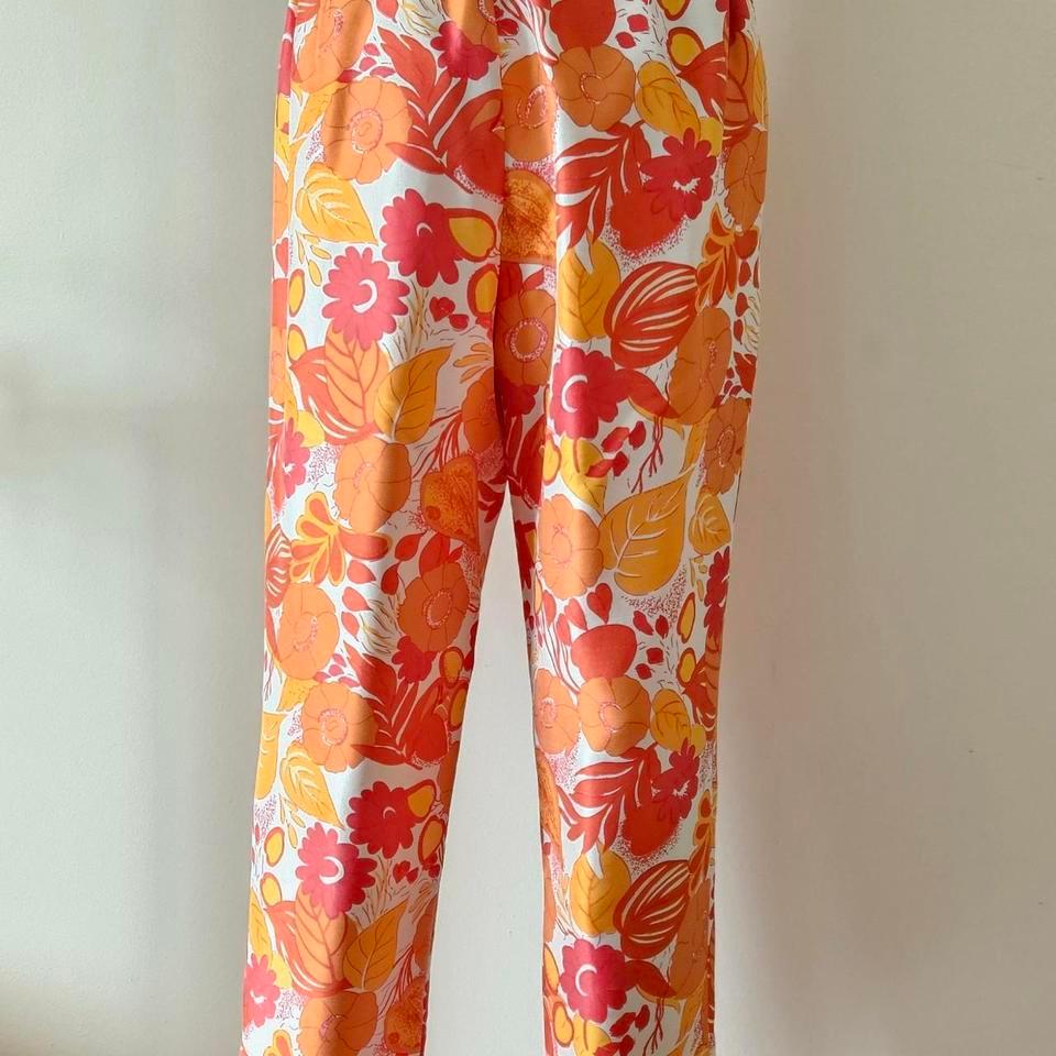 Vintage Bob Mackie Floral Orange 5