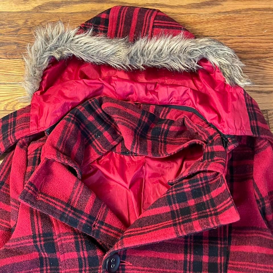 Vintage Y2k Plaid Faux Fur 0f94 3