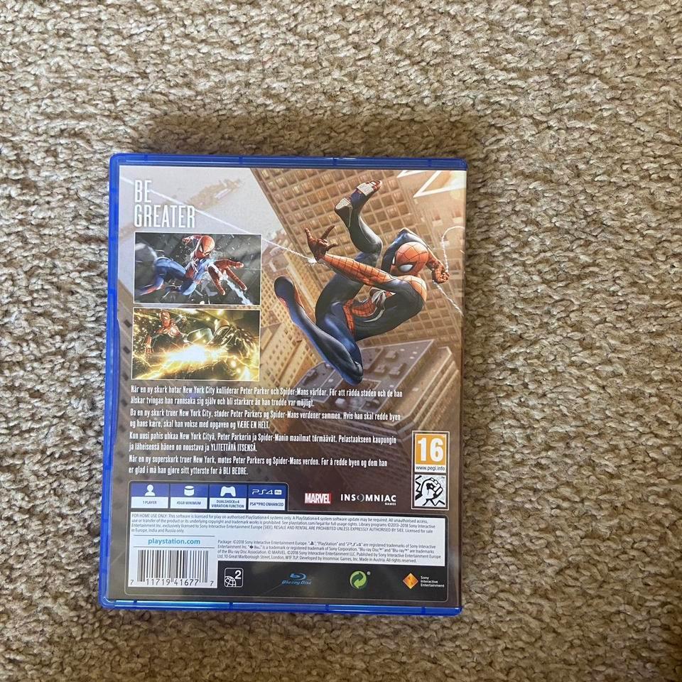 Marvels Spider Man Ps4 Game Spiderman 2