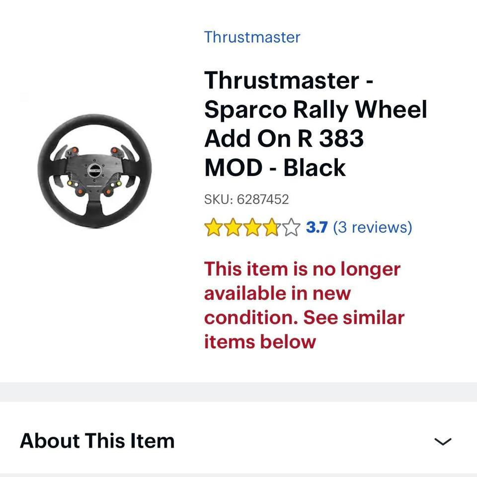 Thrustmaster X Sparco Rally Wheel 8