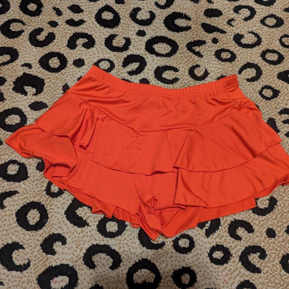 Shein Red Ruffle Cheeky Booty 3512 3