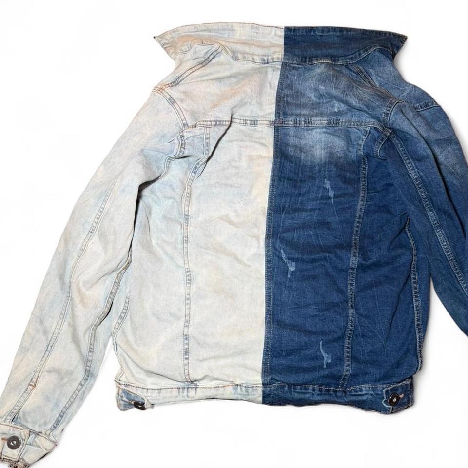 Light And Dark Blue Distressed 369e 4