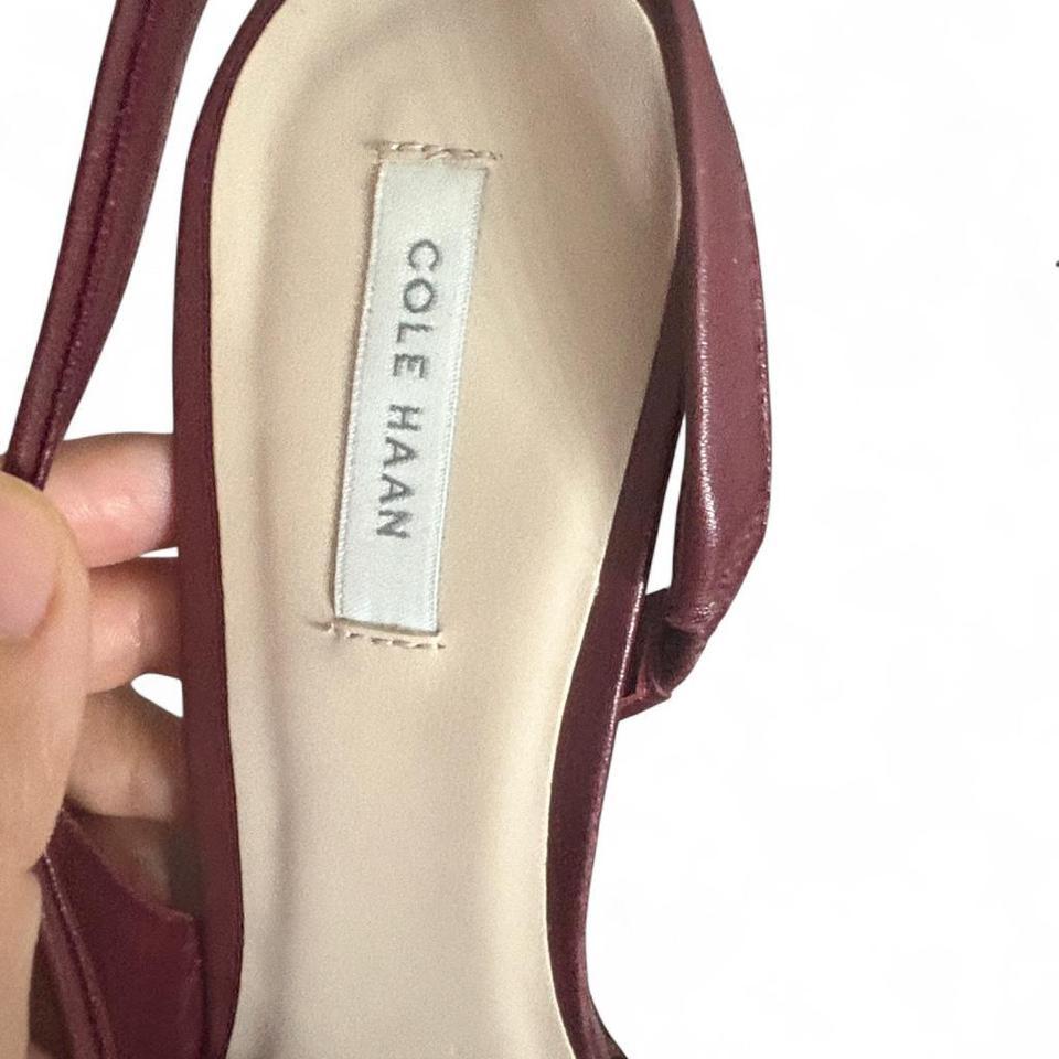 Burgundy Leather Slingback Heels 6c18 2