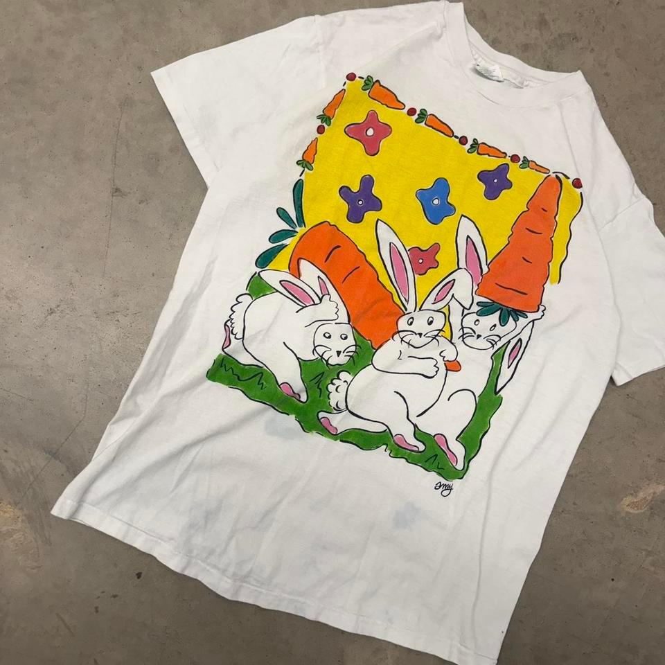 1980s Easter Art White Bunny 2f49 2