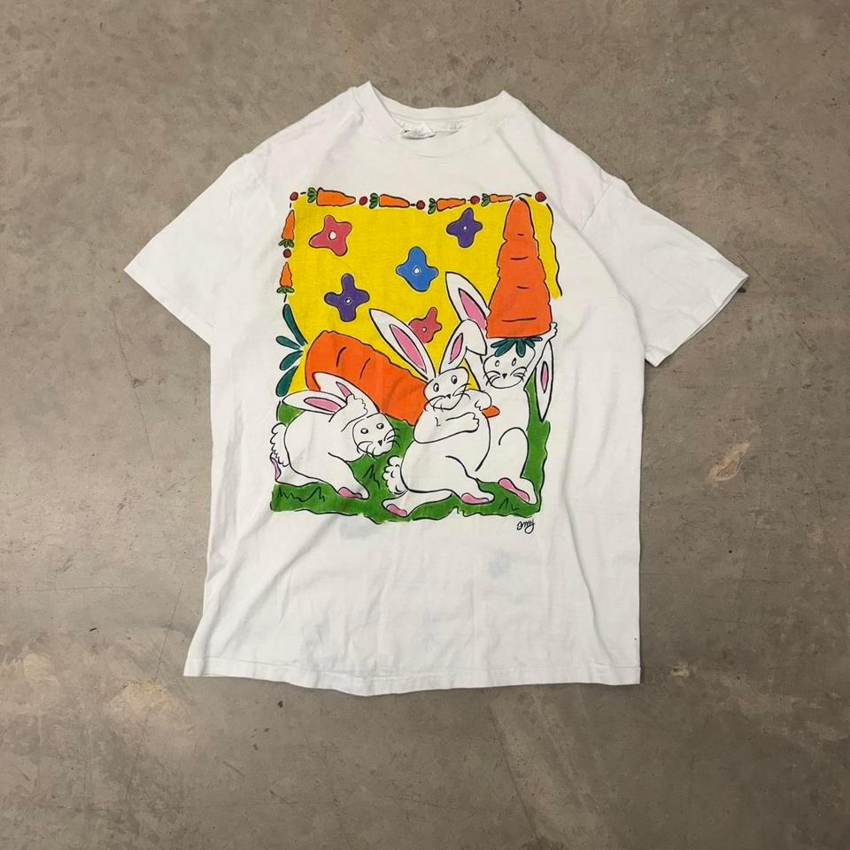 1980s Easter Art White Bunny 2f49