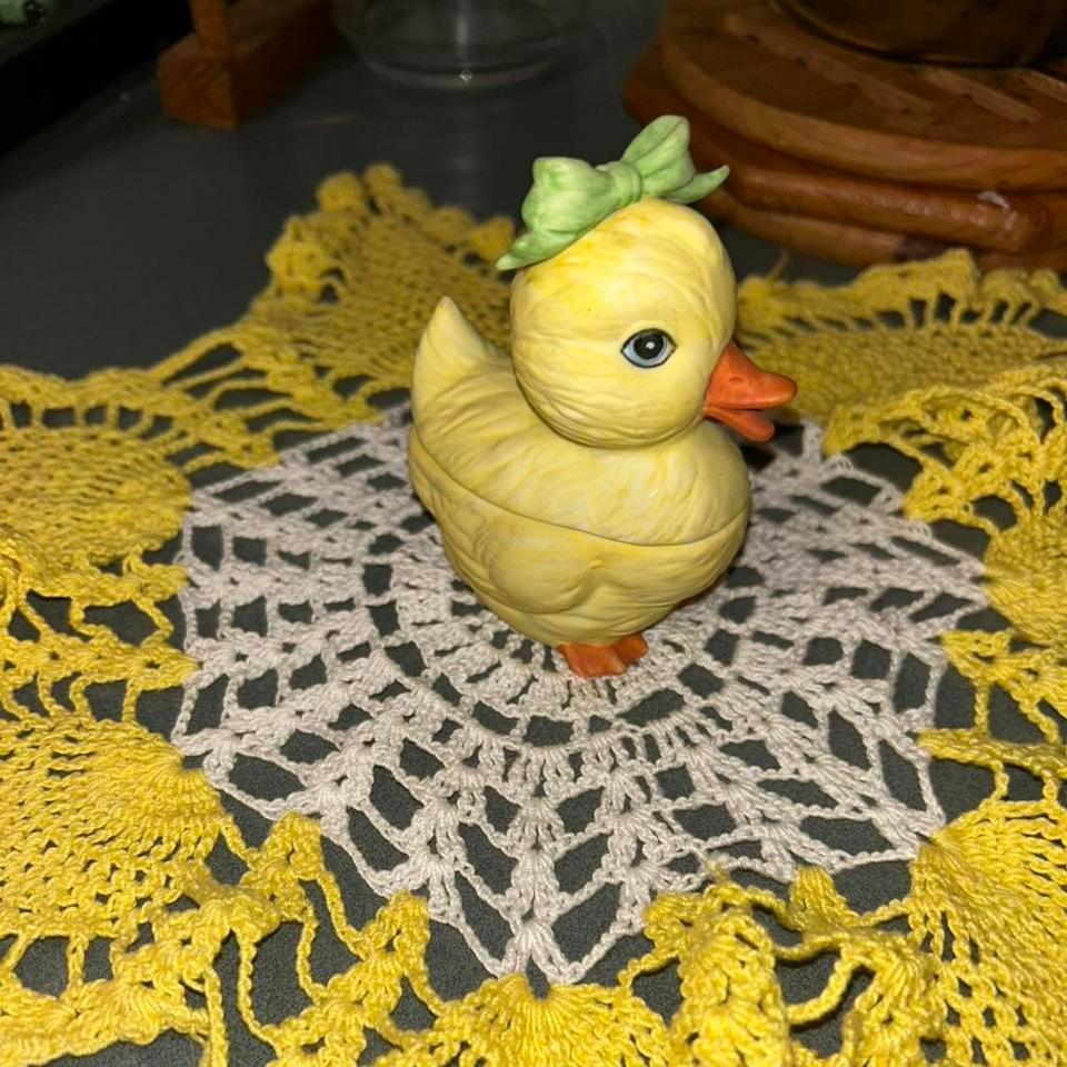 Evc Vintage Lefton Yellow Duck C4b8
