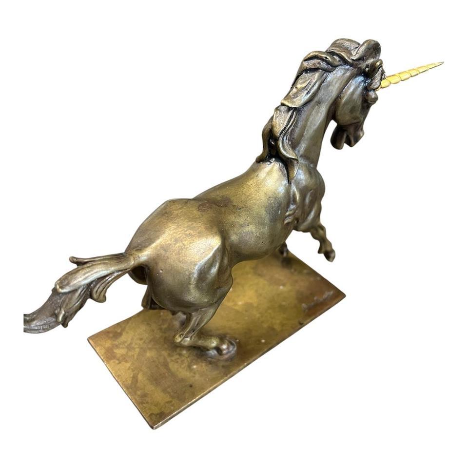 Bronze Unicorn Sculpture With A 6