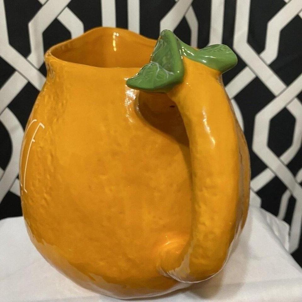 Rae Dunn Orange Citrus Pitcher 19ee 6