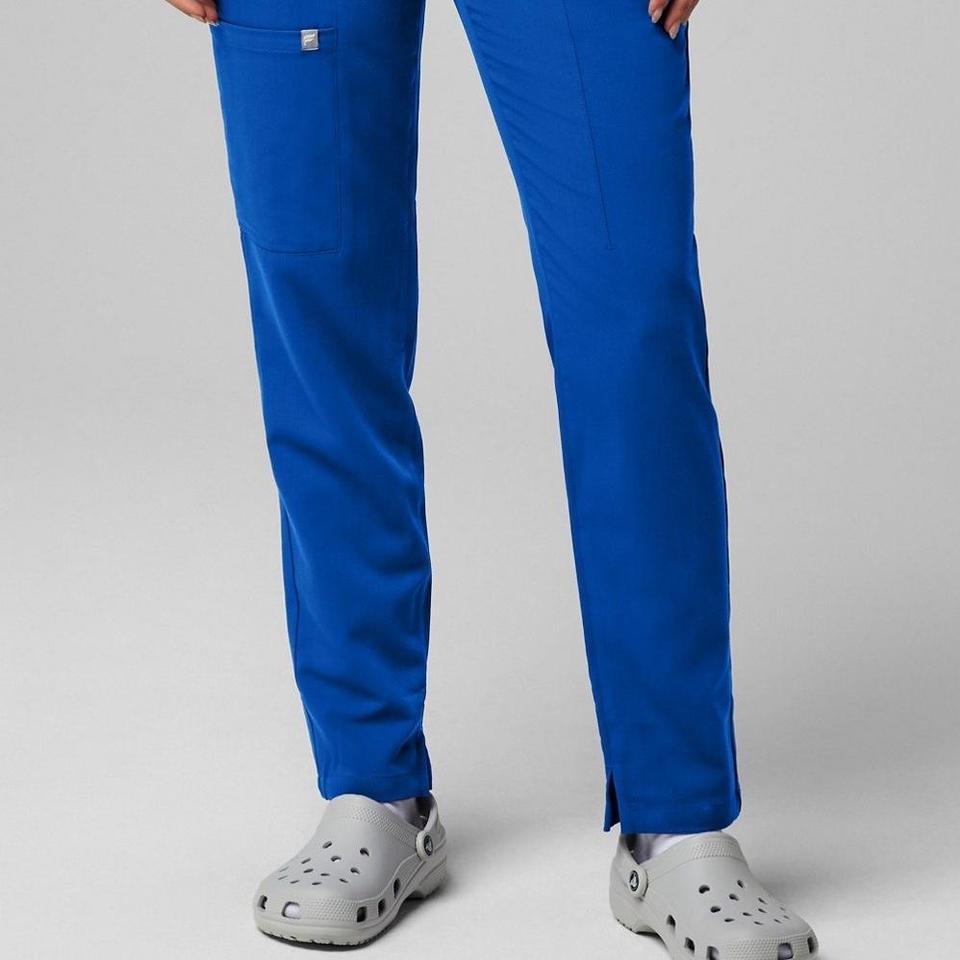 Blue Scrub Top With Pockets 0717 4
