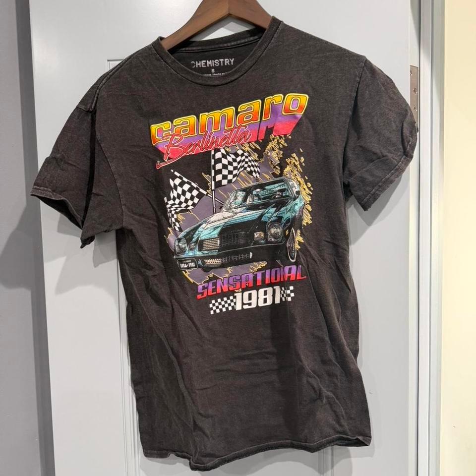 Black Camaro Graphic Tee With 666f