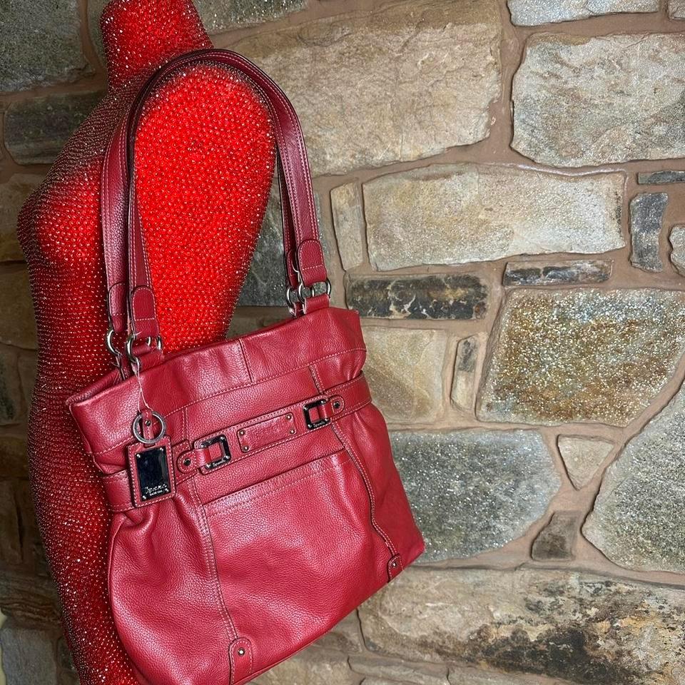 Tignanello Red Leather Shoulder Bag 73c0