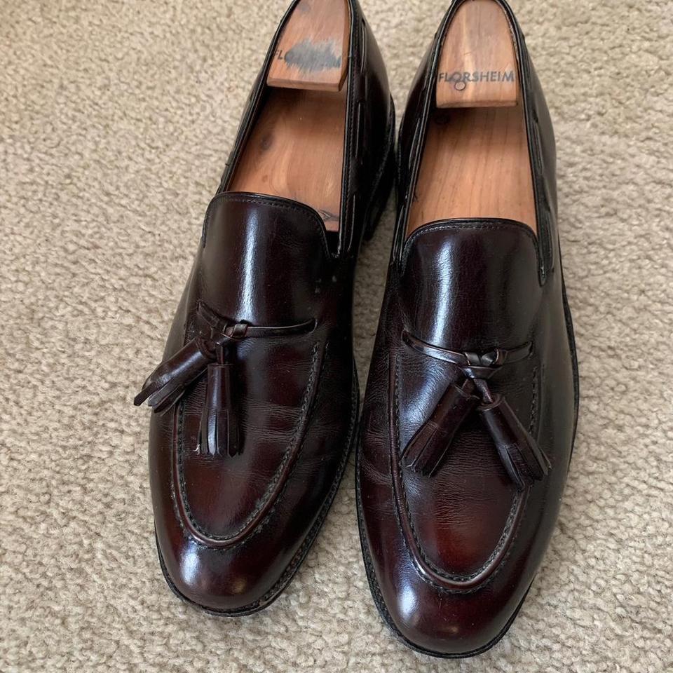 Florsheim Brown Leather Tassel Loafers Bc01