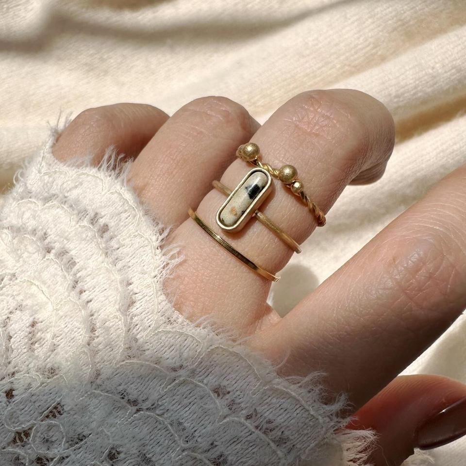 Vintage Vibe Y2k Gold Ring 5c47