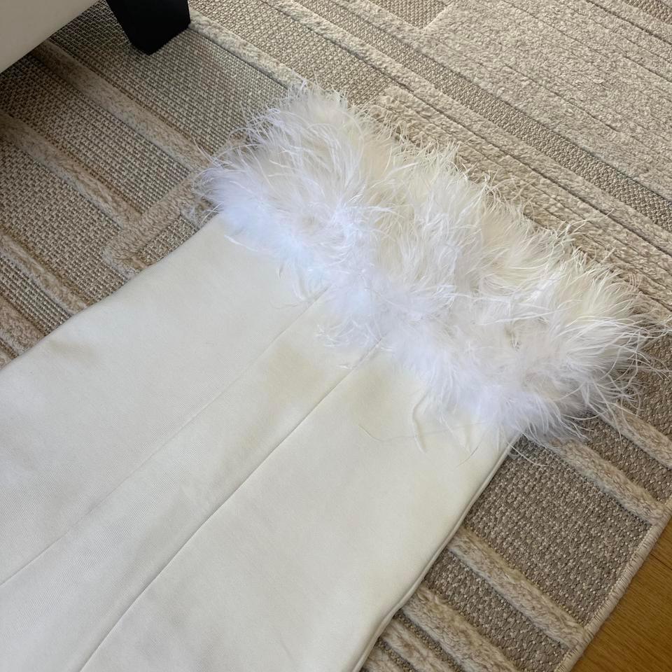 Posh Miami White Feather Dress 3da9 3