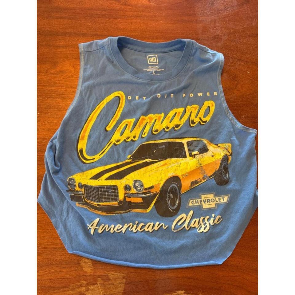 Camaro Graphic Crop Tank Top A873