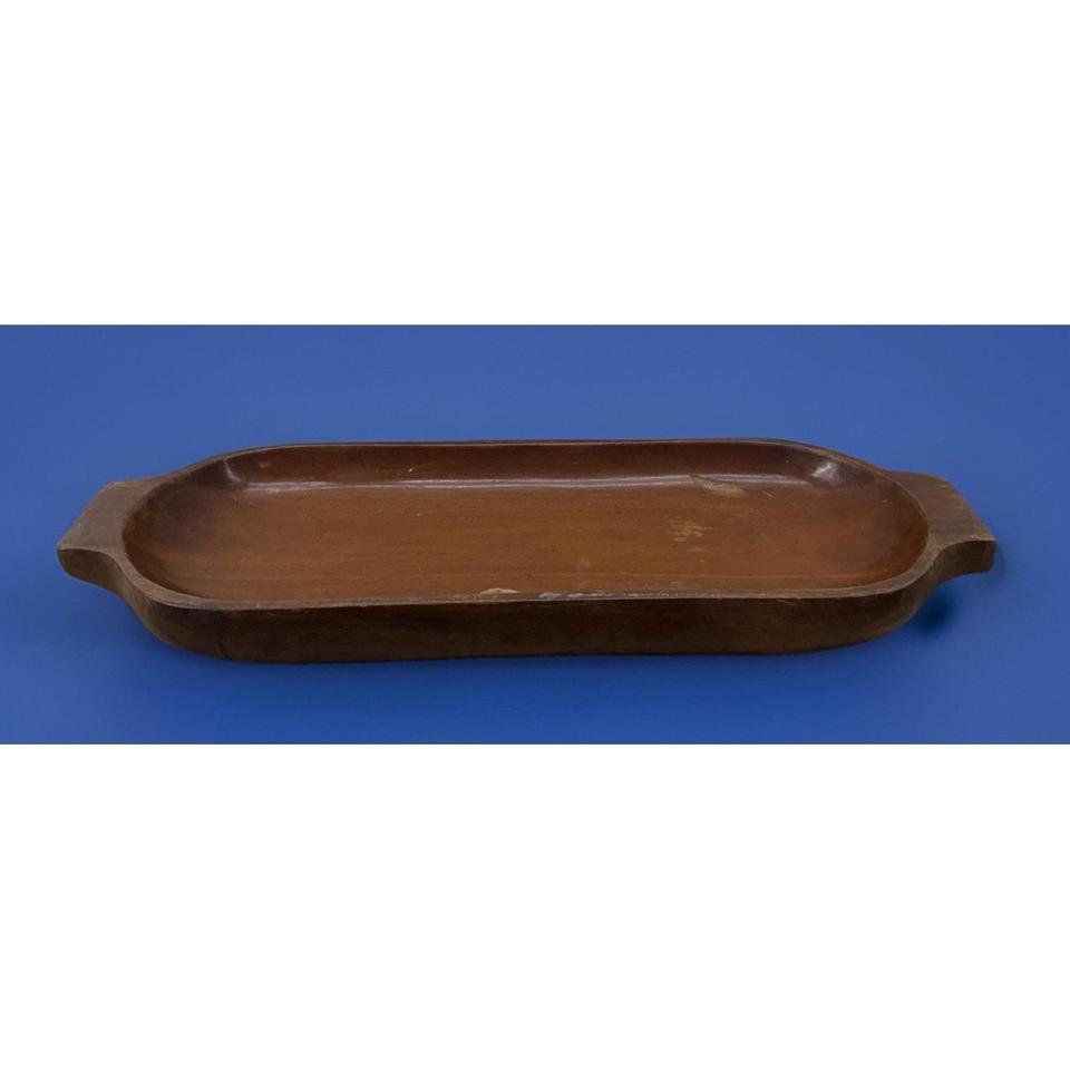 Vtg Wooden Dough Bowl The