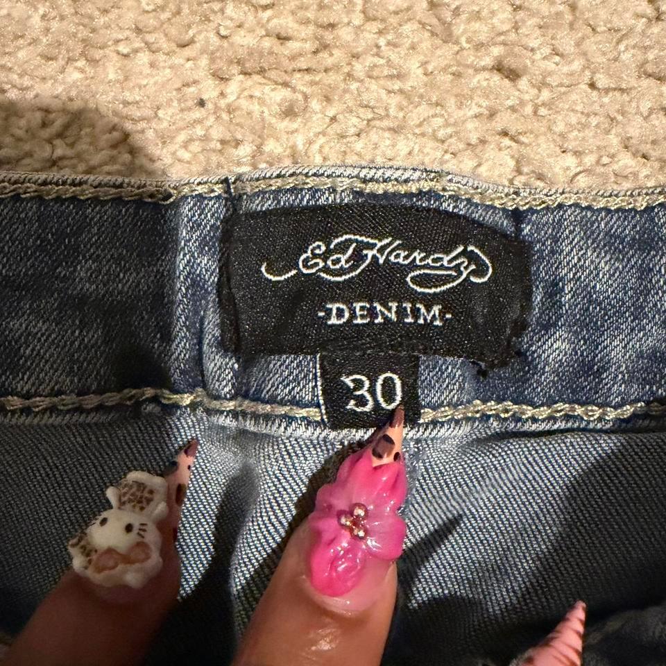 Ed Hardy Low Rise Flare Jeans E255 3