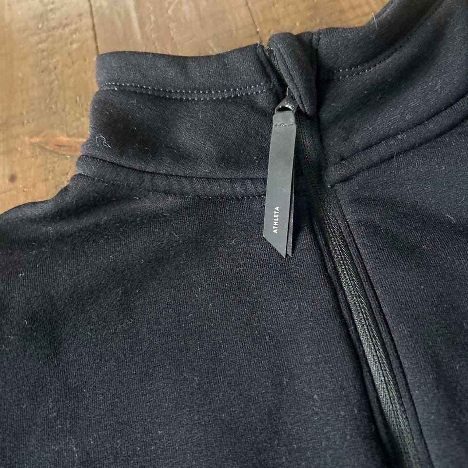 Black Quarter Zip Sweatshirt Athleisure 5409 2
