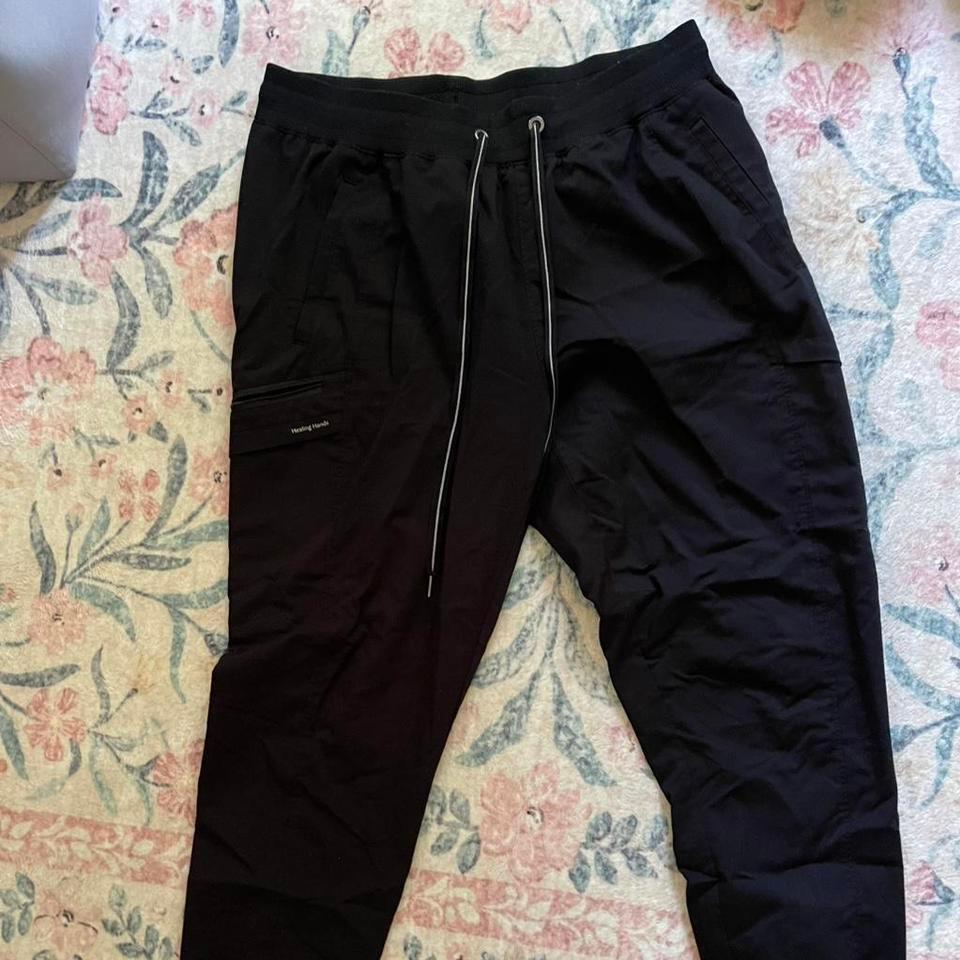 Black Jogger Scrub Pants With C646