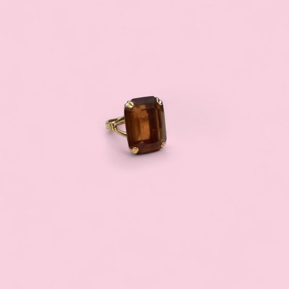 Vintage Avon Brown Purple Stone Ca66