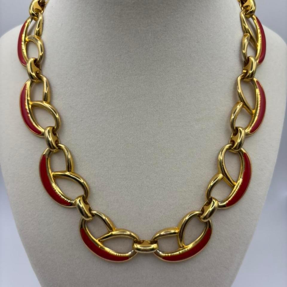 Gold Tone Chain Link Necklace 2ac3