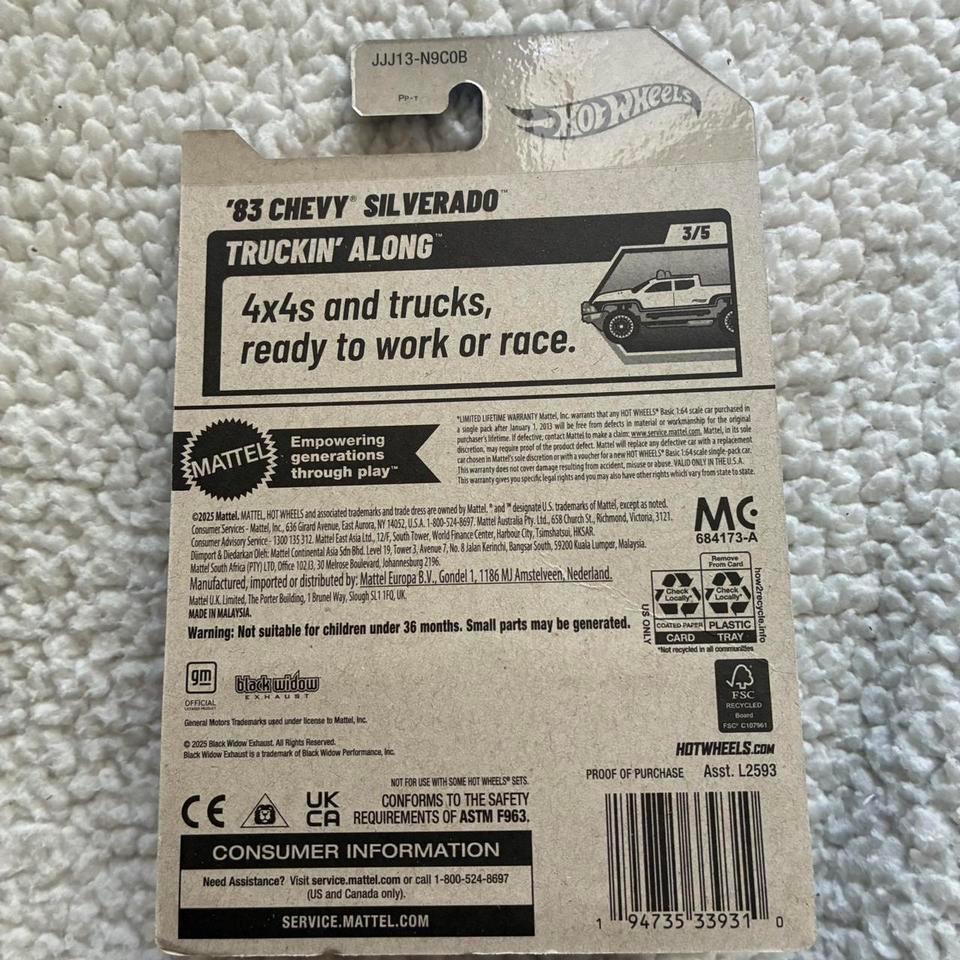Hot Wheels 83 Chevy Silverado 2f2e 3