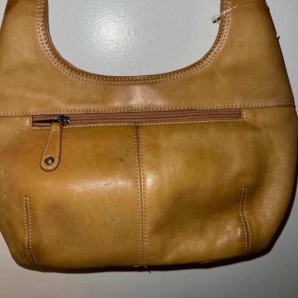 Tignanello Tan Leather Shoulder Bag 827c 2
