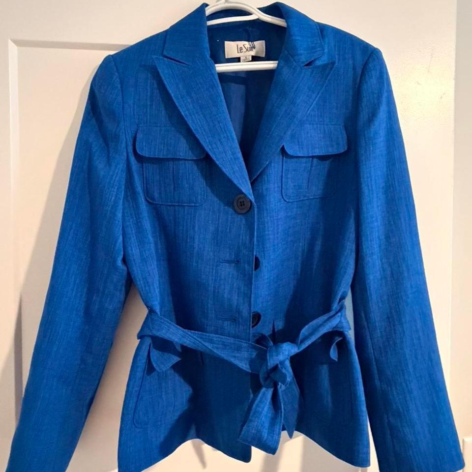 Vintage Le Suit Blue Blazer 2086 5