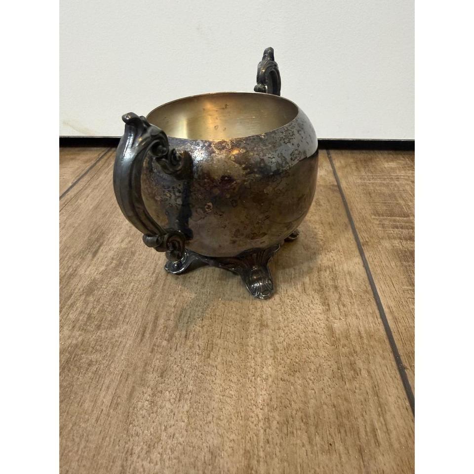 Vintage Silver Plated Sugar Bowl 36fa 2