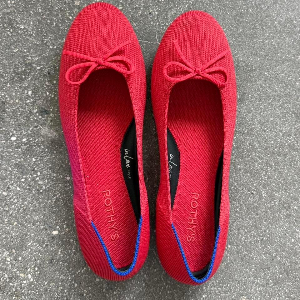 Coral Ballet Flats With Blue 7906 3