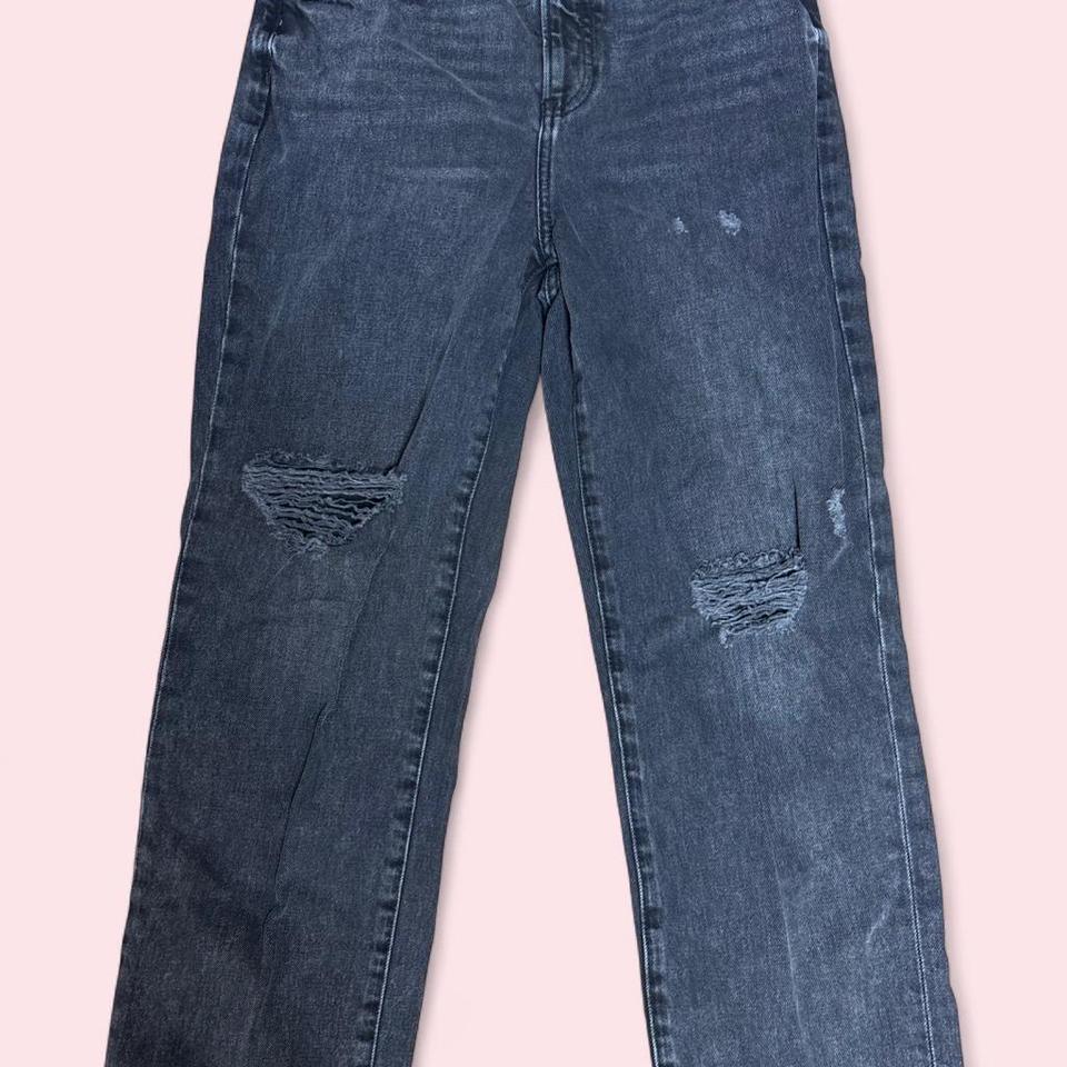 Black High Rise Straight Leg Jeans With 7ad9