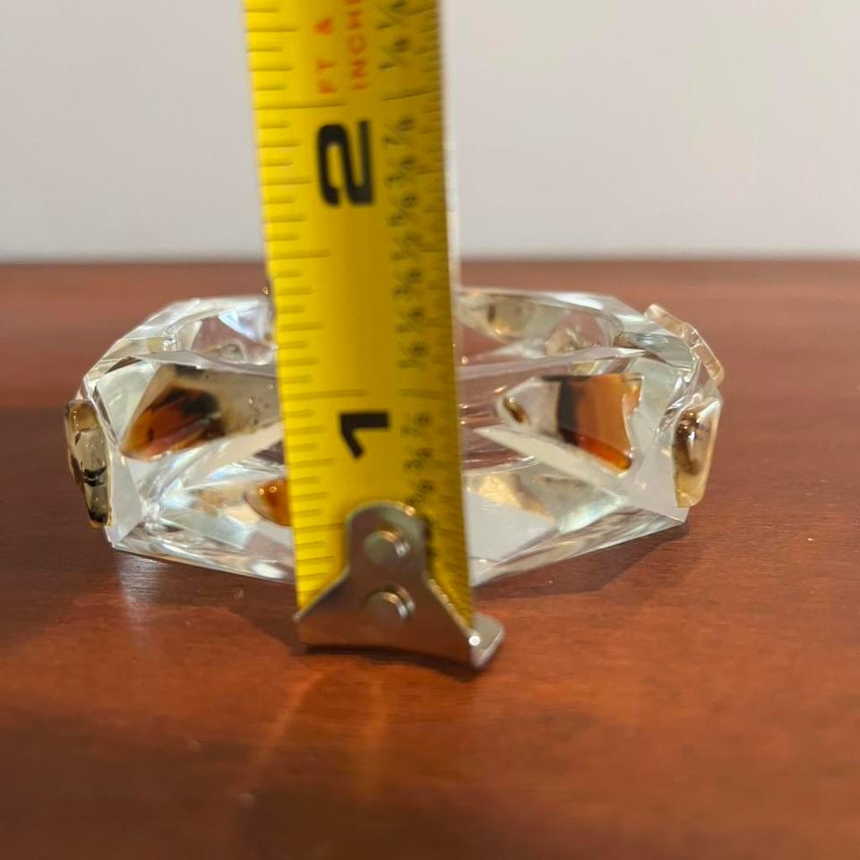 Unusual Faceted Clear Glass Crystal 41b7 7