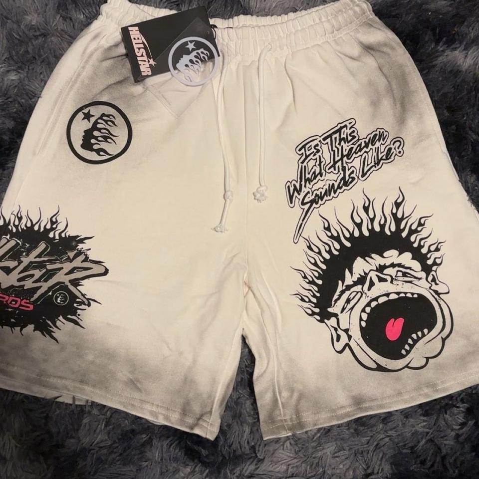 Cream Hellstar Shorts Featuring Bold 3bd5