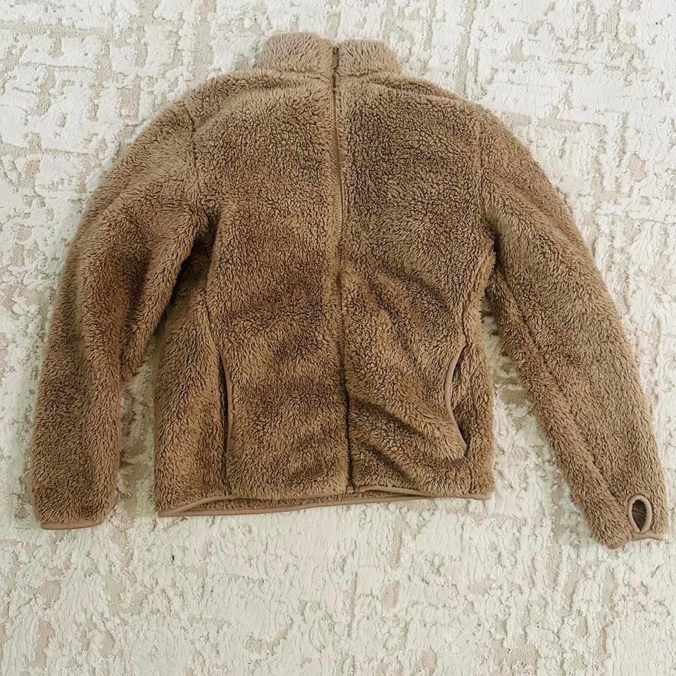 Tan Sherpa Fleece Jacket With 58d0