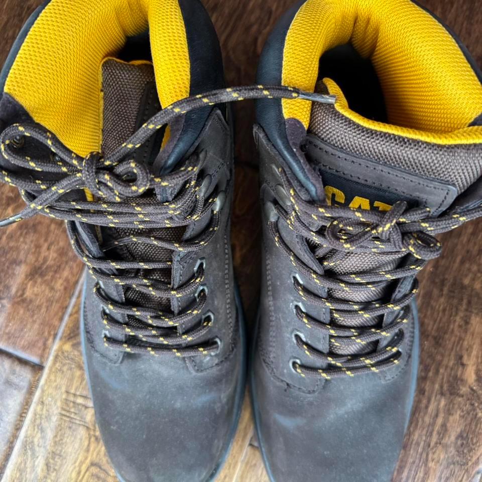 Caterpillar Black And Yellow Boots 864b 7