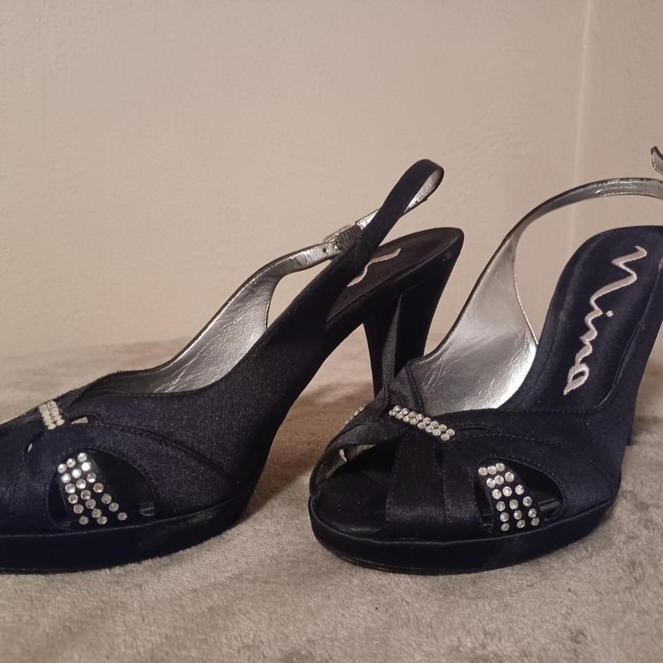Vintage 90s Black Satin Nina