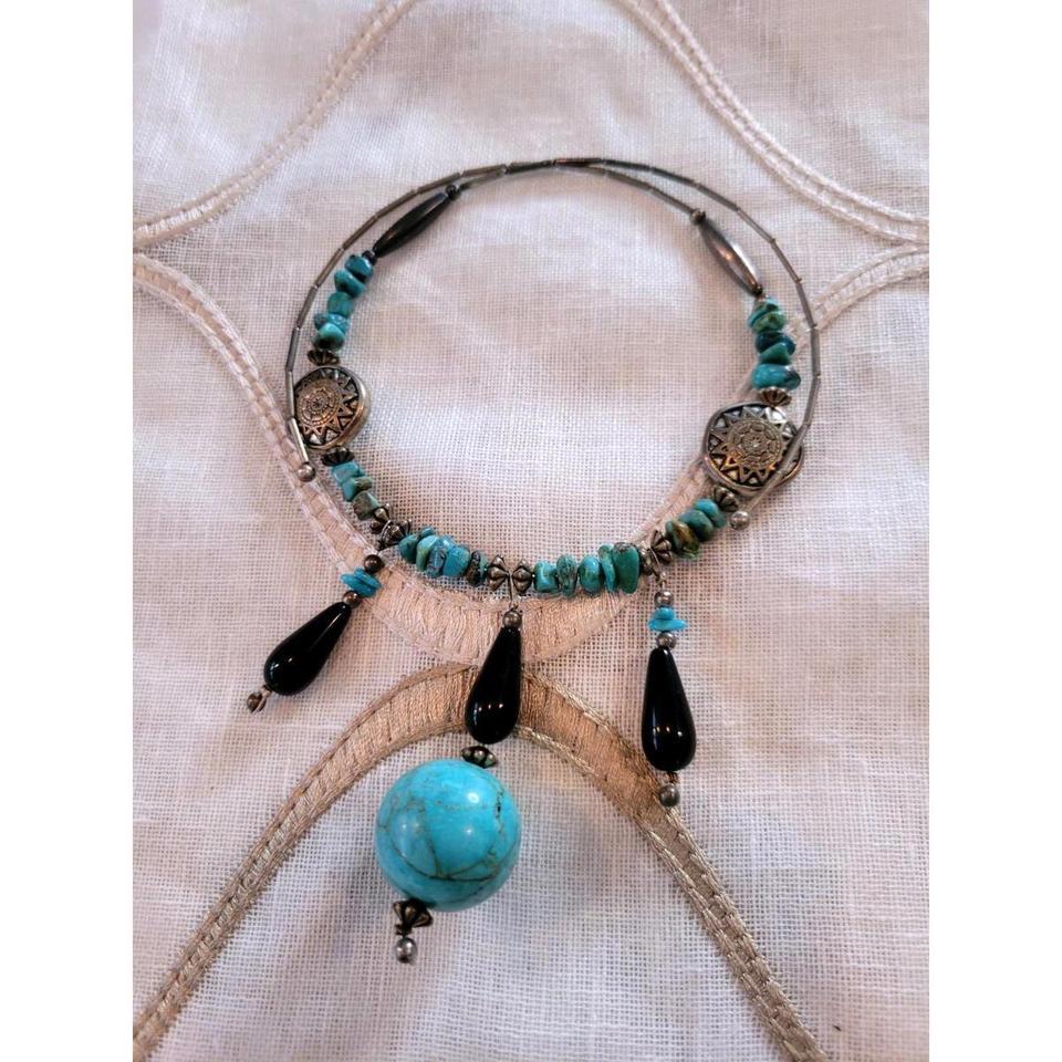 Vintage Turquoise Memory Wire Choker