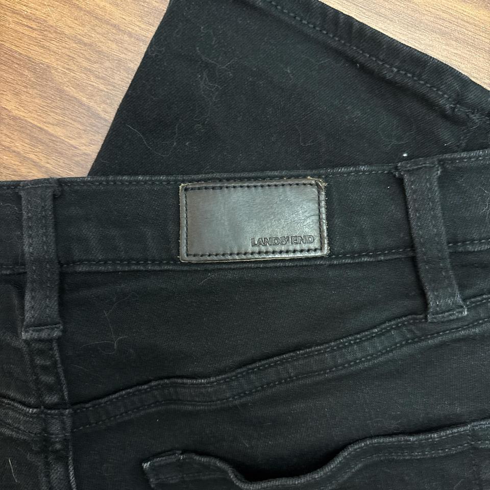 Lands End Black High Waisted Straight Leg 2548 5