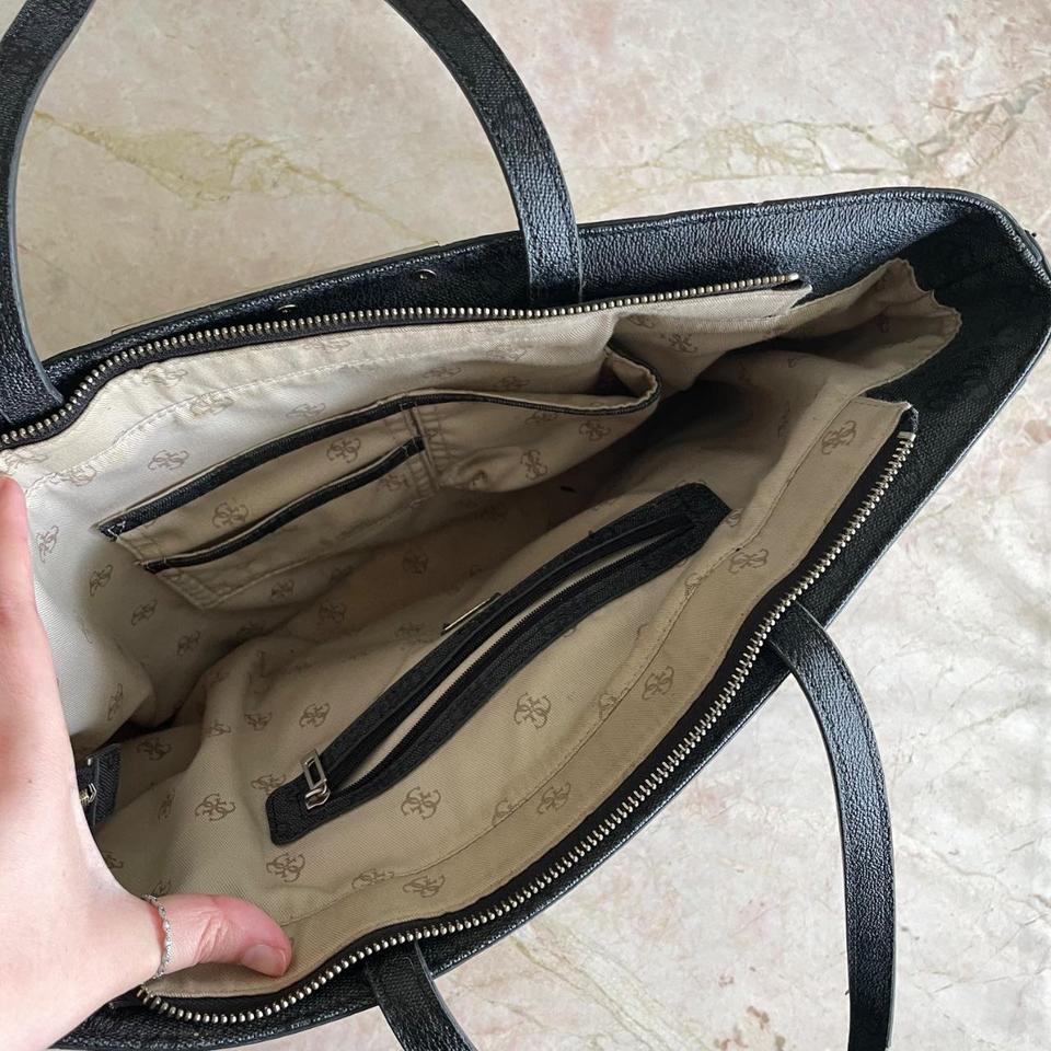 Guess Black Embroidered Floral Tote 8a42 7