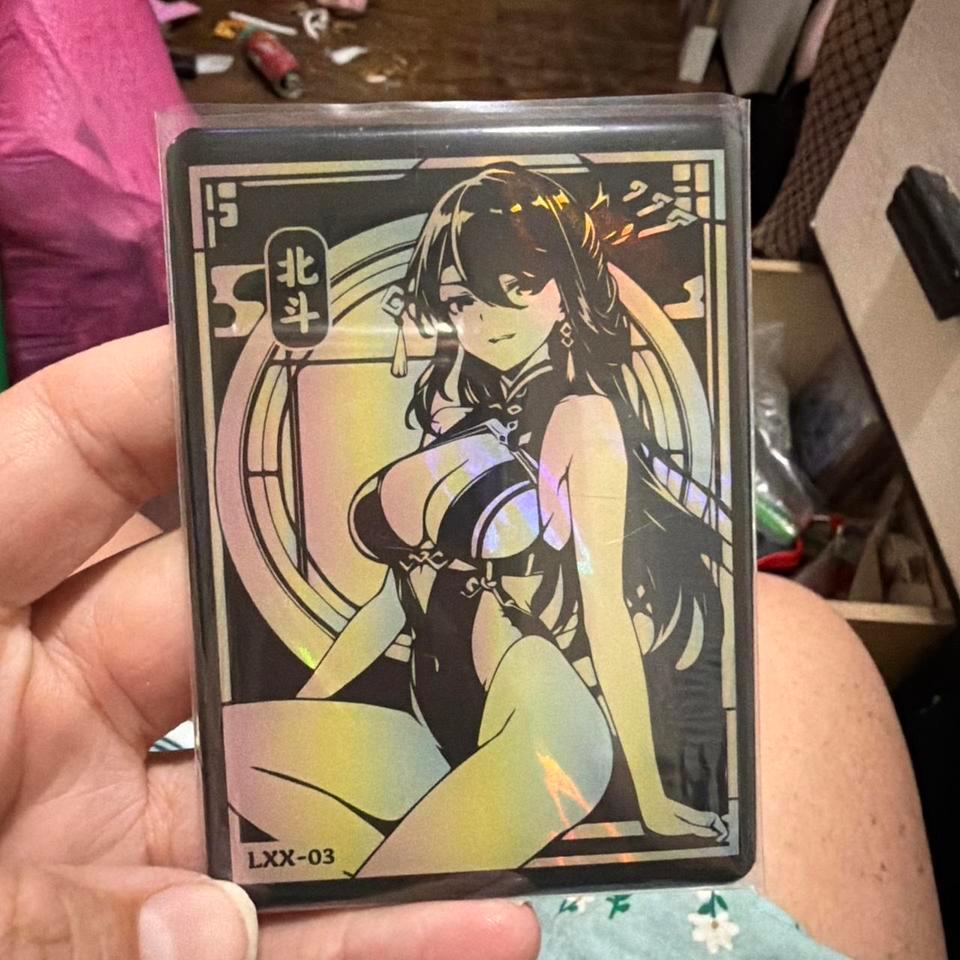 Holographic Anime Girl Card Anime F85d