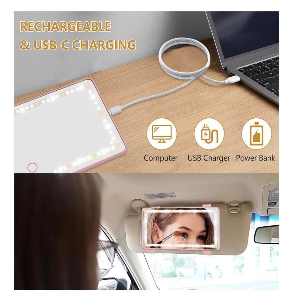 Visor Mirror Pink Led Originally 61e4 3