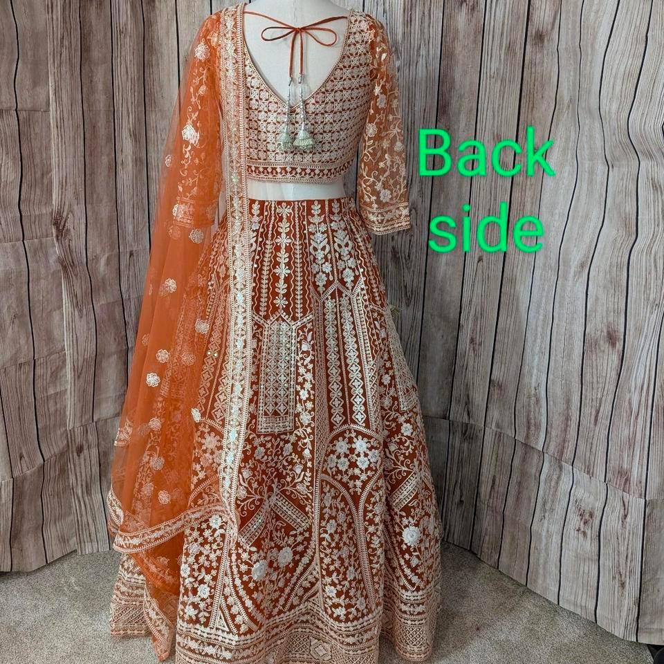 Beautiful Orange Lehenga Choli Dress 2