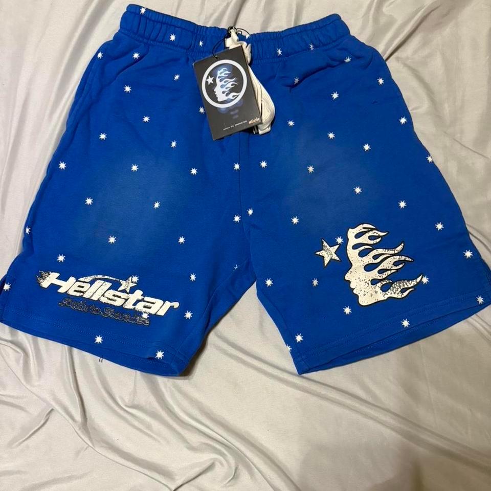 Hellstar Blue Shorts With White 869f