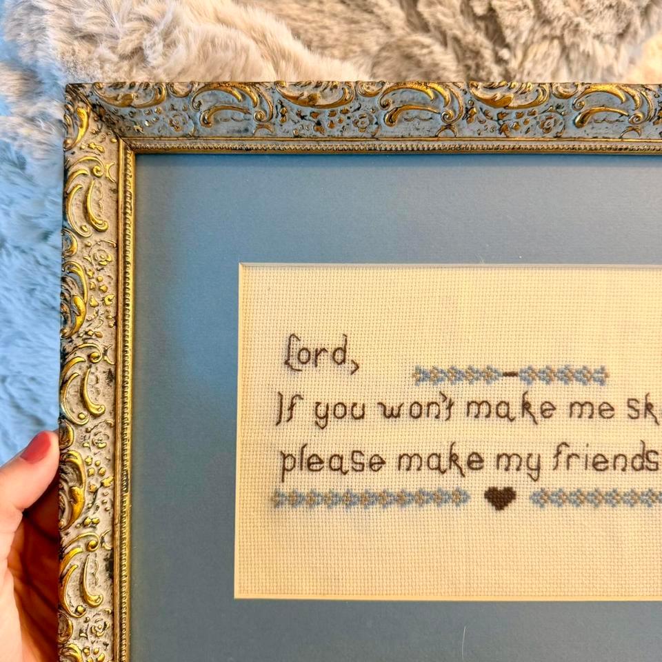 Vintage Framed Cross Stitch Wall Art 59bb 3
