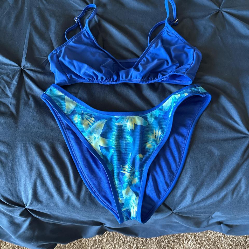 Blue Bikini Set With Adjustable 82bd